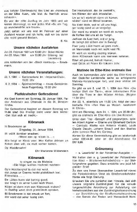 Grönenweg : - s. Leserbrief in der November-Ausgabe -
