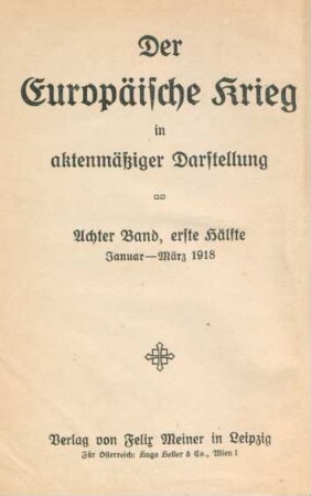 Bd. 8, Hälfte 1: Januar - März 1918