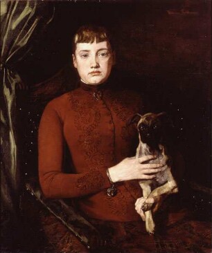 Dame mit Hündchen