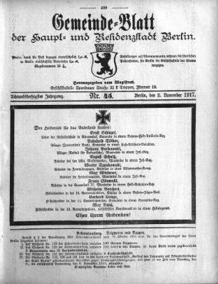 1917,45: Nr. 45, 11. November 1917