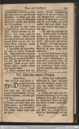 VII. Von den letzten Dingen