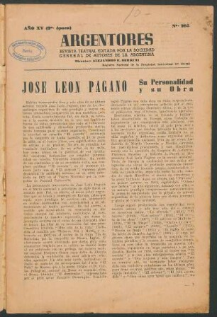 José León Pagano : Su personalidad y su obra