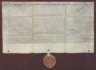 Die Vormundschaft der Söhne des Markgrafen Carl II. von Baden-Durlach genehmigt den Verkauf der Mahlmühle zu Berghausen an Michael Manz von Stein
