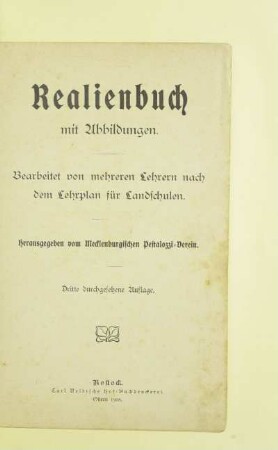 Realienbuch mit Abbildungen