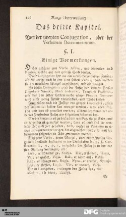 Das dritte Kapitel. Von der zweyten Conjugation.