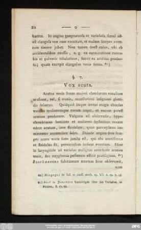 §. 7. Vox acuta.