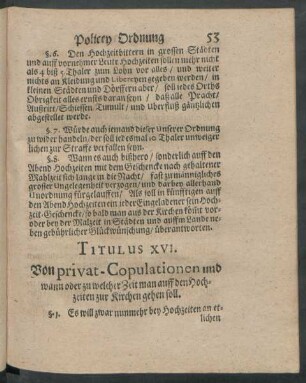 Titulus XVI. - XX.