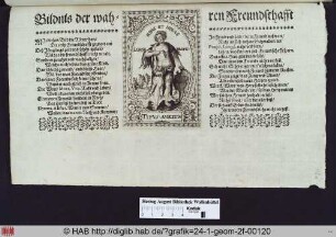 Bildnis der wahren Freundschafft.