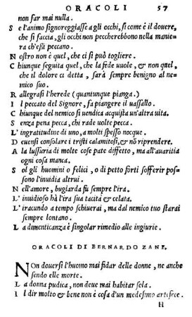 Oracoli Di Bernardo Zane.