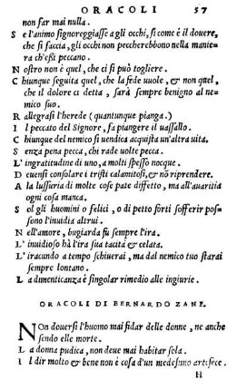 Oracoli Di Bernardo Zane.