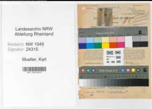 Entnazifizierung Karl Mueller , geb. 06.03.1899 (Bahnsekretaer)