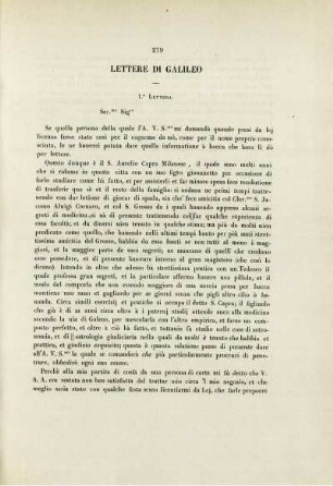 Lettere di Galileo.