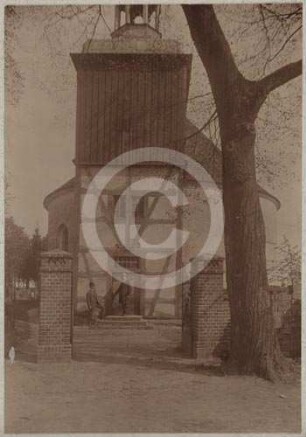 Fachwerkturm der evangelischen Kirche Grochwitz