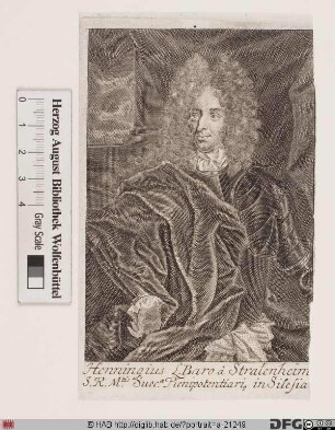 Bildnis Henning Stralenheim (1696 Frhr., 1717 Graf von)