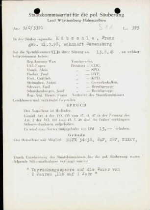 Hübschle, Franz