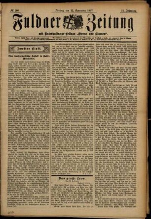 Zweite Ausgabe vom Freitag, den 12. November 1897.
