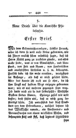Neue Briefe über die Kantische Philosophie