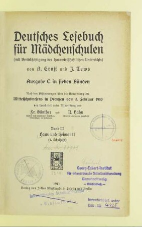 Bd. 3: Haus und Heimat II : (4. Schuljahr)
