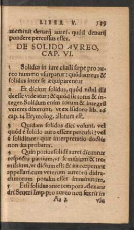 De Solido Aureo, Cap. VI.