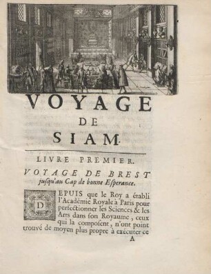 Livre premier. Voyage de brest jusqu'au Cap de bonne Esperance