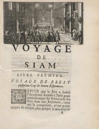 Livre premier. Voyage de brest jusqu'au Cap de bonne Esperance