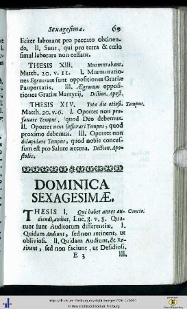 Dominica Sexagesimae.