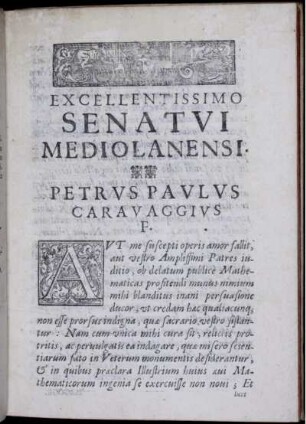 Excellentissimo senatui mediolanensi.