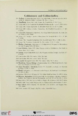 Goldmünzen und Goldmedaillen (Nr. 325-916)
