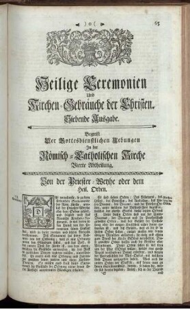 Heilige Ceremonien und Kirchen-Gebräuche der Christen. Siebende Ausgabe. Begreift der Gottesdienstlichen Uebungen In der Römisch-Katholischen Kirche Vierte Abtheilung