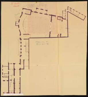 Rose Theater (auch: Ostend Theater, auch: Carl-Weiß-Theater), Berlin: Grundriss 1:100