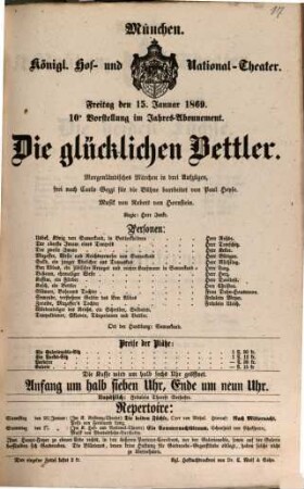 Königliches Hof- und Nationaltheater. 1869