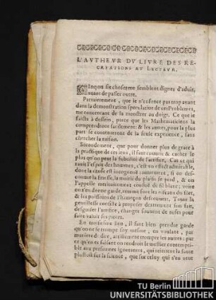 L'avthevr Dv Livre Des Recreations Av Lectevr.