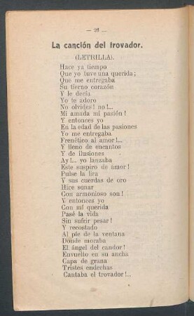 La canción del trovador : (Letrilla)