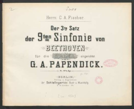 Der 3te Satz der 9ten Sinfonie