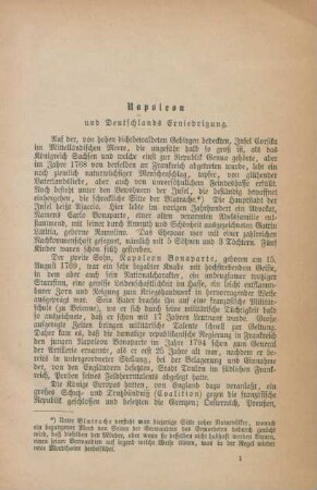Napoleon und Deutschlands Erniedrigung