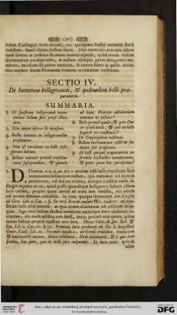 Sectio IV