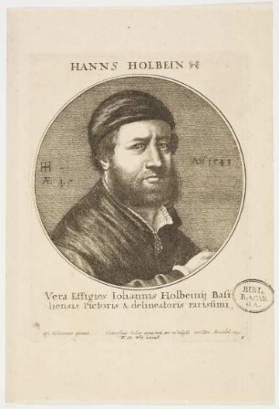 Hanns Holbein im Jahre 1543