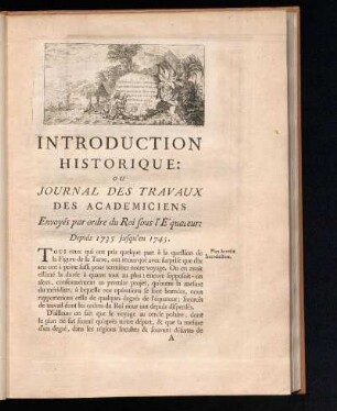 Introduction historique : Depuis 1735 jusqu'en 1745.