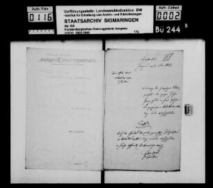 Aufgeschobene Mundtoterklärung des Johann Georg Flad in Jungnau
