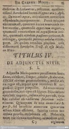 TITULUS IV. DE ADJUNCTIS NIVIS.