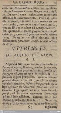TITULUS IV. DE ADJUNCTIS NIVIS.