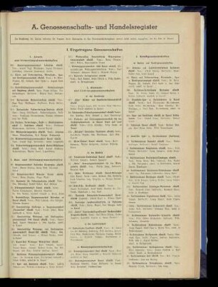 Genossenschafts- und Handelsregister