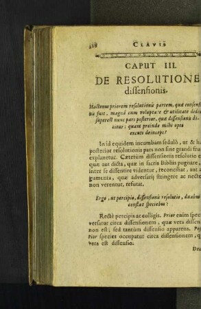 Caput III. De Resolutione dissensionis.