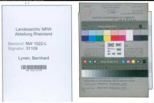 Entnazifizierung Bernhard Lynen , geb. 20.02.1897 (Spediteur)