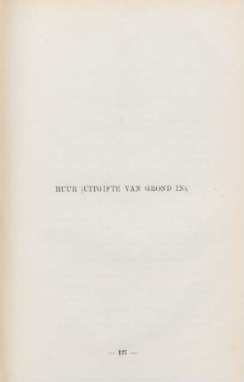 Huur (Uitgifte van grond in)