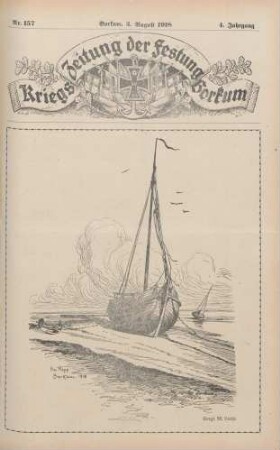 4.1918: Kriegszeitung der Festung Borkum