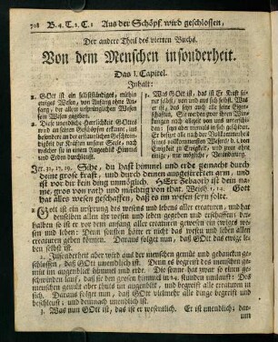708-765, Der andere Theil des vierten Buchs. Von dem Menschen insonderheit