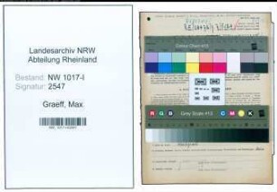 Entnazifizierung Max Graeff , geb. 20.08.1887 (Fabrikant)
