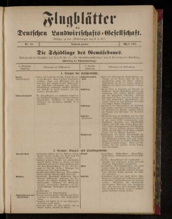 Flugblätter der Deutschen Landwirtschafts-Gesellschaft. Nr. 10.