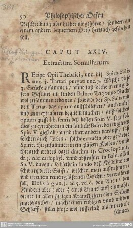 CAPUT XXIV. Extractum Somniferum.